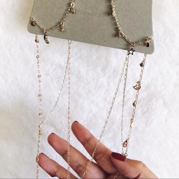 Urban Outfitter Gold Celestial Icon Bra Body Chain - Picture 5 of 8